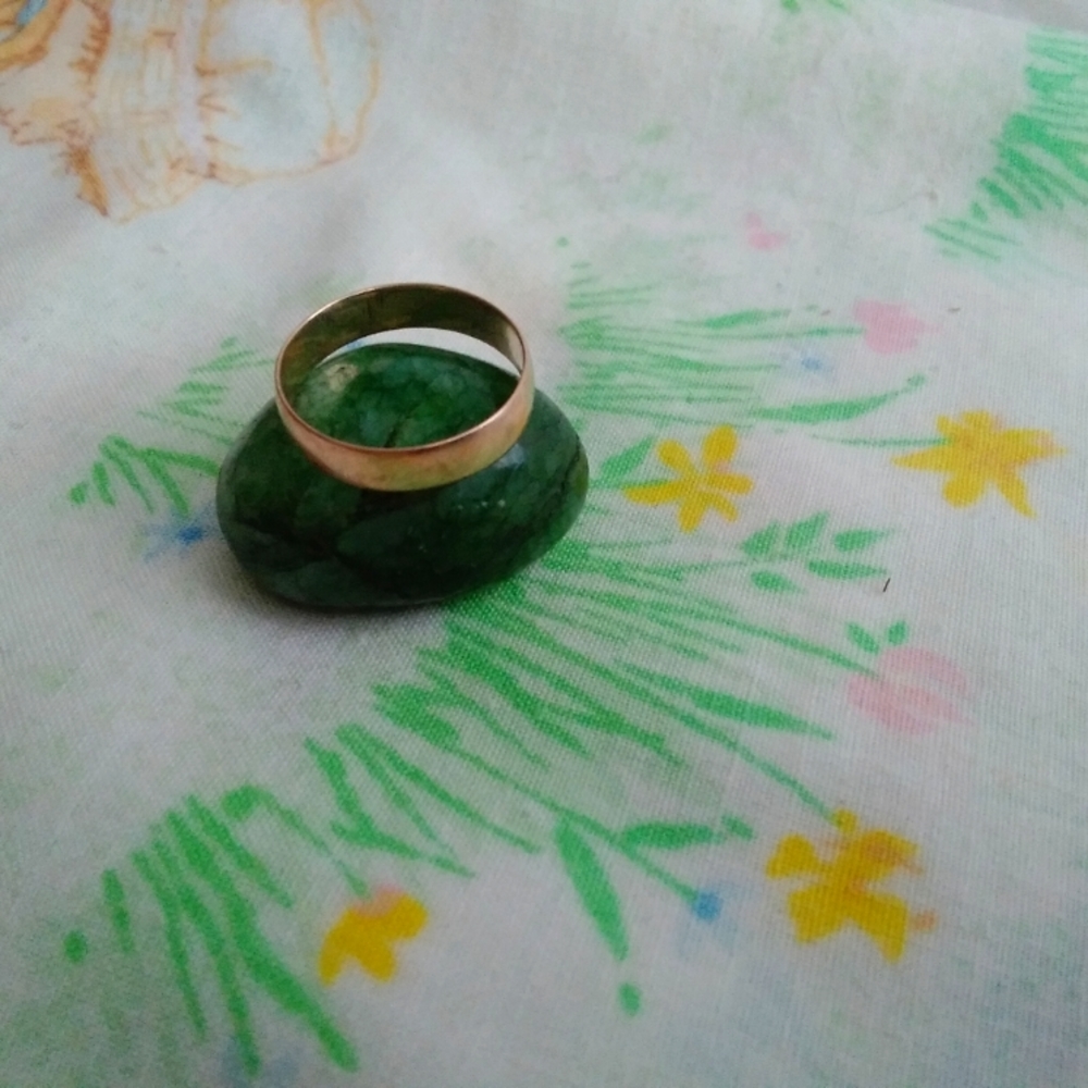 🌙14k Gold Ring Wedding Band - Picture 6 of 8